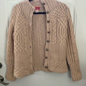 Women's Cable Knit Cardigan - Beige/Oatmeal
